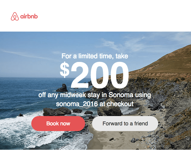 200$ discount from Airbnb (book by August 31, 2016)